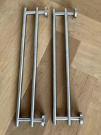 Tiger Boston, 2 stuks handdoekrek dubbel, zonder boren, rvs, Ophalen, Gebruikt, Rvs, Overige typen