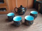 Jingdezhen stijl porseleinen theeset 4 kopjes en theepot, Antiek en Kunst, Antiek | Porselein, Ophalen of Verzenden
