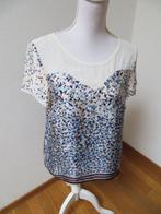 F48 EXPRESSO nieuw blouse shirt wit blauw paars maat 36, Nieuw, Ophalen of Verzenden, Korte mouw, Maat 36 (S)