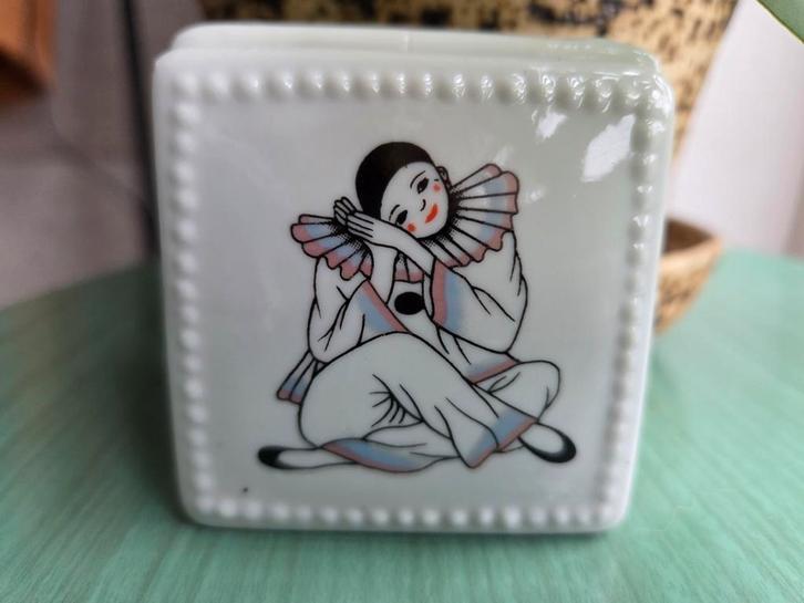 Vintage Yves Rocher sieradendoosje Pierrot, Antiek en Kunst, Curiosa en Brocante, Ophalen of Verzenden