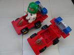 2 duplo race auto's met 1 popje 7,50, Ophalen of Verzenden, Zo goed als nieuw, Duplo