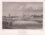 Schoonhoven van de rivierzijde gezien Staalgravure 1858, Ophalen of Verzenden