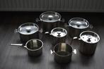 Gero Zilmeta Dick Simonis pannenset 10 delige mooie set, Huis en Inrichting, Ophalen of Verzenden, Gebruikt, Rvs, Pannenset