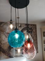 Made Ilaria met 5 gekleurde lampen, Huis en Inrichting, Lampen | Hanglampen, Ophalen, Gebruikt, Glas, Modern