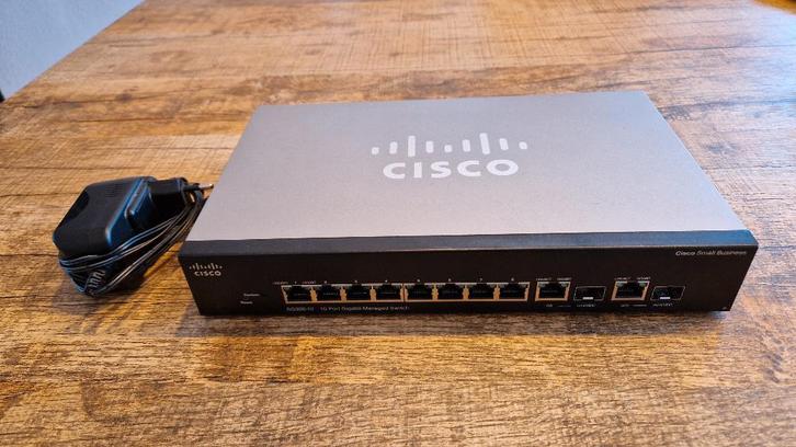 Cisco SG300-10 managed gigabit switch, Computers en Software, Netwerk switches, Gebruikt, Ophalen of Verzenden