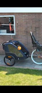 Polisport Fietskar voor 1 of 2 kinderen Grijs/Blauw, Ophalen, Gebruikt, Opvouwbaar, Polisport