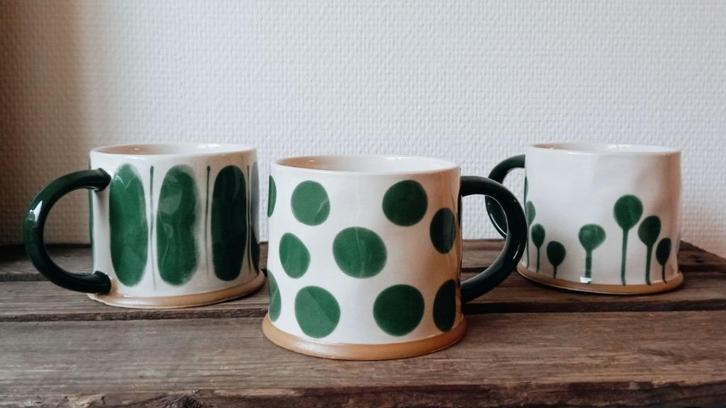 3 grote mokken (45cl) van Bloomingville, Huis en Inrichting, Keuken | Servies, Zo goed als nieuw, Kop(pen) en/of Schotel(s), Overige stijlen