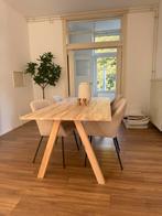 Woood - Eikenhouten eettafel - 200x90 cm - Onbehandeld, Ophalen, 50 tot 100 cm, Rechthoekig, Nieuw