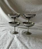 Vintage Franse RVS ijscoupes Letang & Remy | bistrostijl, Ophalen, Overige materialen, Overige stijlen, Overige typen