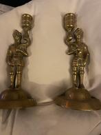 Set van twee kandelaars in de vorm van een soldaat, Ophalen of Verzenden, Koper of Brons