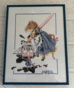 Handgemaakt borduurwerk - Muis met inktpot, Hobby en Vrije tijd, Borduren en Borduurmachines, Ophalen of Verzenden, Zo goed als nieuw