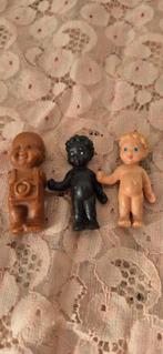 3 Oude Mini Rubber Popjes - 4 cm, Verzamelen, Poppenhuizen en Toebehoren, Ophalen of Verzenden, Gebruikt, Poppenhuis