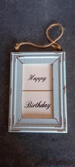 Te koop: Rivièra Maison bordje 'Happy Birthday' 12x17 cm, Huis en Inrichting, Woonaccessoires | Tekstborden en Spreuken, Ophalen of Verzenden