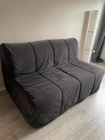 Slaapbank 190x140 ribstof - Zwart, Ophalen, Gebruikt, Zwart, Tweepersoons