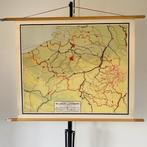 Schoolkaart België en Luxemburg 1959, Ophalen of Verzenden, Aardrijkskunde