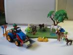playmobil weide met boerderij dieren en tractor, Ophalen of Verzenden, Zo goed als nieuw