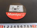 sticker MAMIYA U   foto fototoestel, Ophalen, Zo goed als nieuw, Sticker