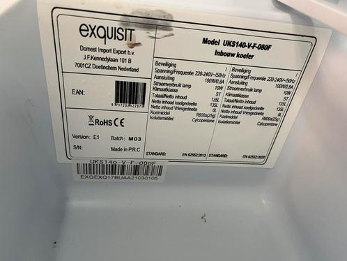 EXQUISIT UKS140-V-F-080F, Witgoed en Apparatuur, Vriezers en Diepvrieskisten, Gebruikt, Inbouw, Minder dan 85 cm, Minder dan 60 cm