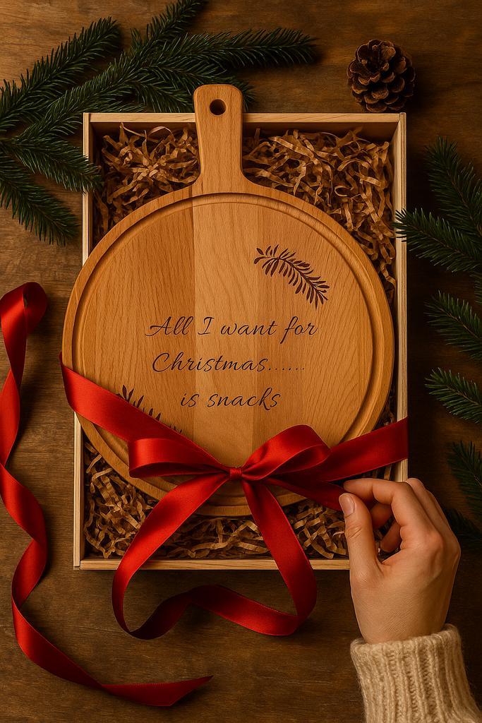 Gepersonaliseerde Borrelplank - Uniek Cadeau voor Kerst, Huis en Inrichting, Keuken | Keukenbenodigdheden, Nieuw, Ophalen of Verzenden