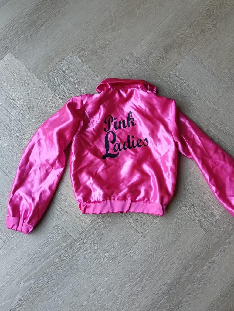 carnaval grease pink ladies jack maat 116, Ophalen, Zo goed als nieuw, 110 t/m 116, Meisje