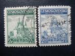 Postzegels Tsjechoslowakije 1937 kleine Entente., Oorlog en vrede, Ophalen of Verzenden, Overige landen, Gestempeld