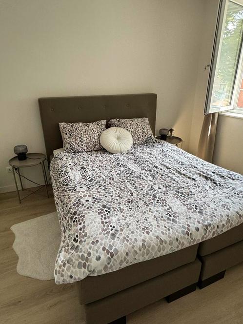 Swiss Sense Boxspring 160x200, Huis en Inrichting, Slaapkamer | Boxsprings, Gebruikt, 160 cm, 200 cm, Tweepersoons, Bruin, Ophalen