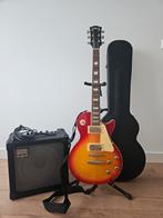 Elektrische gitaar met versterker, gitaarstandaard en koffer, Gebruikt, Met versterker, Solid body, Ophalen