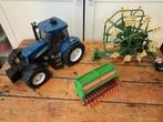 Bruder New Holland T8040 + Machines (Defecten), Ophalen of Verzenden