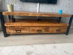 Tv meubel mangohout, Ophalen, 100 tot 150 cm, Zo goed als nieuw, Minder dan 100 cm