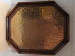 Prachtig Antiek Dienblad van koper met houten rand!, Antiek en Kunst, Antiek | Woonaccessoires, Ophalen of Verzenden