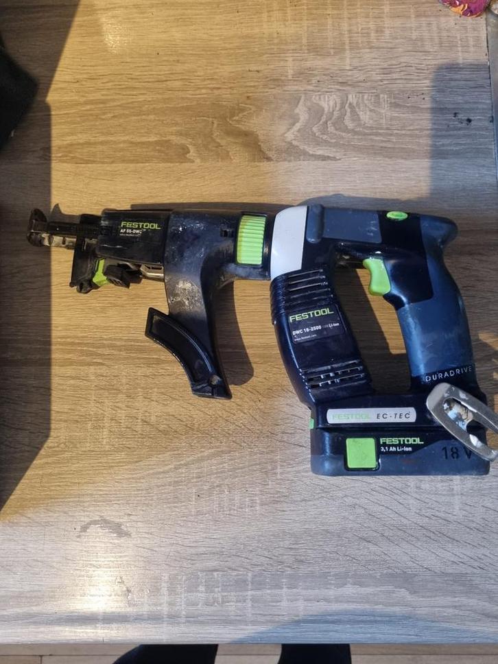 Festool Duradrive Bandschroefmachine DWC 18, Doe-het-zelf en Verbouw, Gereedschap | Boormachines, Gebruikt, Boor- en Schroefmachine