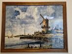 tegel plateau met molen en landschap 515 delft, Antiek en Kunst, Antiek | Wandborden en Tegels, Ophalen of Verzenden