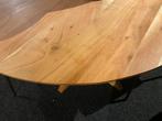 Massief Acacia Houten Tafel - 130cm B-keus, Huis en Inrichting, Tafels | Eettafels, Ophalen, Rond, Nieuw, Vijf personen of meer