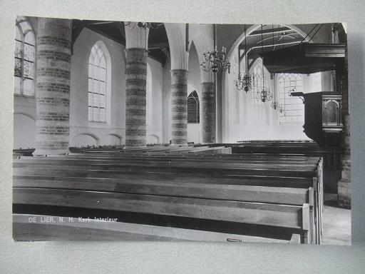 P161 De Lier - N.H. Kerk interieur 1961, Verzamelen, Verzenden, 1960 tot 1980, Gelopen, Zuid-Holland