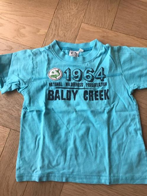 Leuk blauw shirt mt 104 met nog nette opdruk - nette staat, Kinderen en Baby's, Kinderkleding | Maat 104, Gebruikt, Jongen, Shirt of Longsleeve