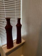 2 flessen kruiken PTMD bordeau kerst, Huis en Inrichting, Ophalen, 50 tot 75 cm, Rood, Glas