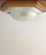 Hexagon plafondlamp | Murano ijsglas | jaren 80, Ophalen of Verzenden, Zo goed als nieuw, Glas