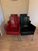 4 Imitatieleder Eetkamerstoelen in prima staat, Ophalen of Verzenden, Gebruikt, Vier