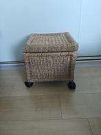 Rieten mandje, Huis en Inrichting, Woonaccessoires | Schalen en Manden, Ophalen, Gebruikt, Mand, Vierkant