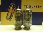 matched paartje ECC82 ribbed plates van telefunken ., Verzenden, Versterker