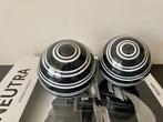 Set Vintage Modernist Keramieken Gestreepte Globe Objecten, Huis en Inrichting, Ophalen of Verzenden, Gebruikt