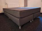 Boxspring Alta 4-delig - donkergrijs - 120x200cm, Ophalen, Gebruikt, Twijfelaar, 120 cm