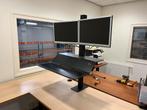 4x Lotus VE Dual Sta-zit bureau dubbele beeldschermsteun, Ophalen, In hoogte verstelbaar, Gebruikt, Stabureau