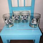 4 Ballantine's Whisky Glazen Los Espanoles en Les Francais, Verzamelen, Glas en Borrelglaasjes, Ophalen, Zo goed als nieuw, Overige typen