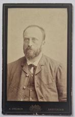 cdv man baard Amsterdam 1890's, Gebruikt, Verzenden, Foto, Voor 1940