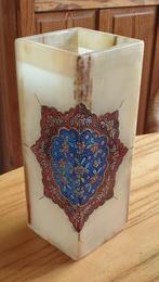 Handgemaakte marmeren vaas met Tazhib decoratie, Ophalen of Verzenden