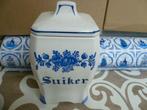 Delfts blauw aardewerk voorraad pot Suiker, Ophalen of Verzenden