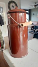 Vintage Emaille Melkbus met Deksel, Antiek en Kunst, Ophalen of Verzenden