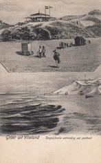 Vlieland  -  groet uit Vlieland , 2-luik  ,  1908     =0011=, Ophalen of Verzenden, Voor 1920, Gelopen, Waddeneilanden