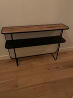 Industrieel Teakhout Wandtafel, Ophalen, Gebruikt, 100 tot 150 cm, Metaal